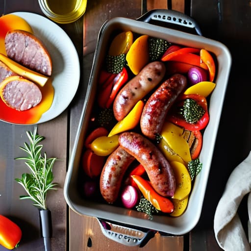 One-Pan Roasted Veggie & Sausage Bliss tray.