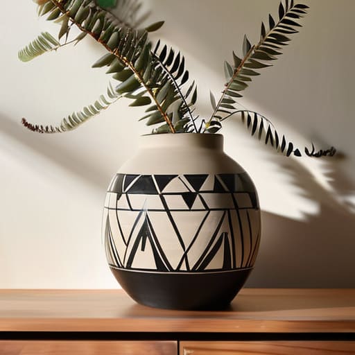 DIY minimalist hand-painted ceramic vases.