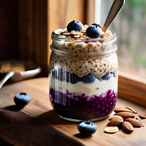 Overnight Protein Oats with a Nutty Twist.