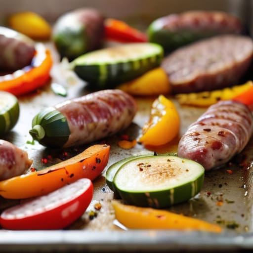 Rustic One-Pan Sausage and Veggie Roast.