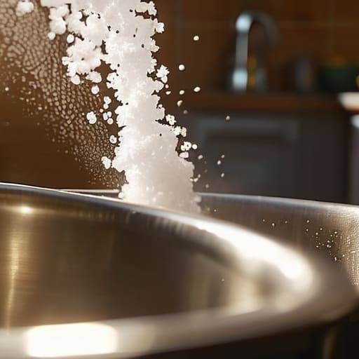Salting pasta water correctly for deep flavor.