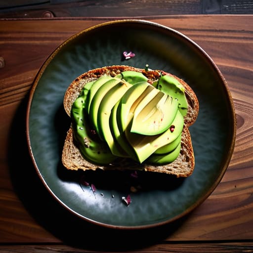Golden sourdough Gourmet Avocado Toast with lime.
