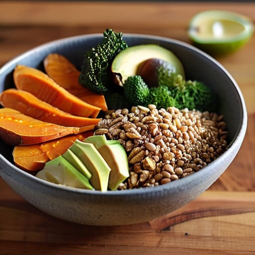 Grain Bowl Blueprinting with quinoa and veggies.