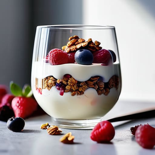 Homemade Greek Yogurt Parfait Bar ingredients.