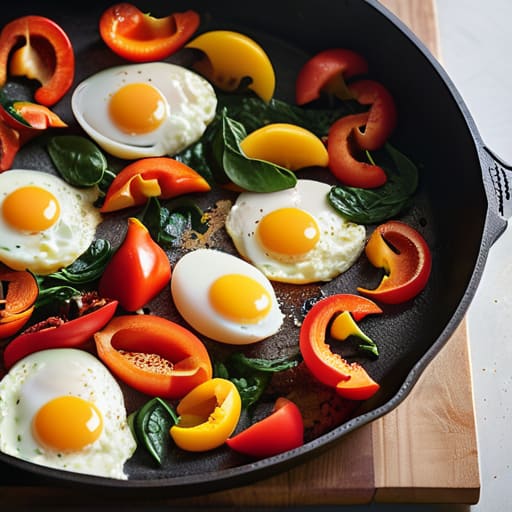 The Ultimate Loaded Veggie Scramble in pan.