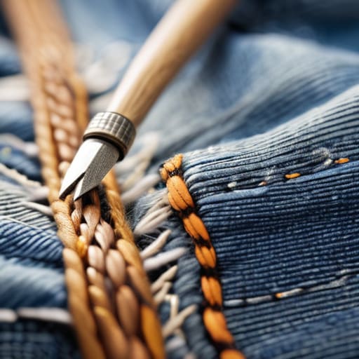 Mended fabric with colorful embroidery, You've Got This!