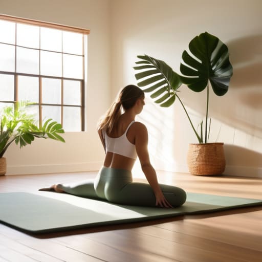 Person performing morning stretches for wellness.