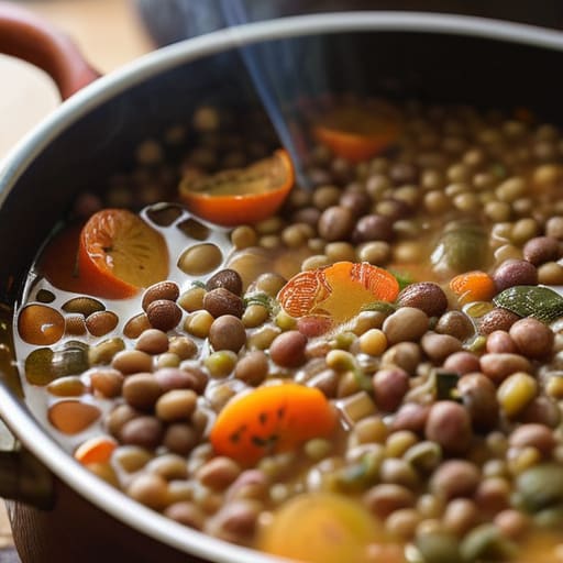 Steaming bowl of Cozy One-Pot Lentil Stew.