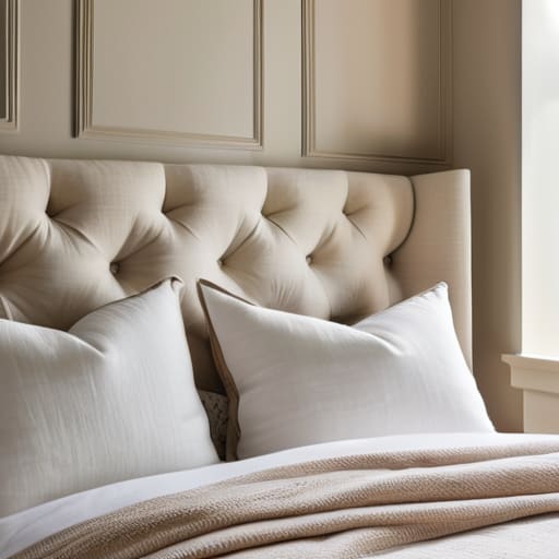 Sophisticated Upholstered Elegance headboard design.
