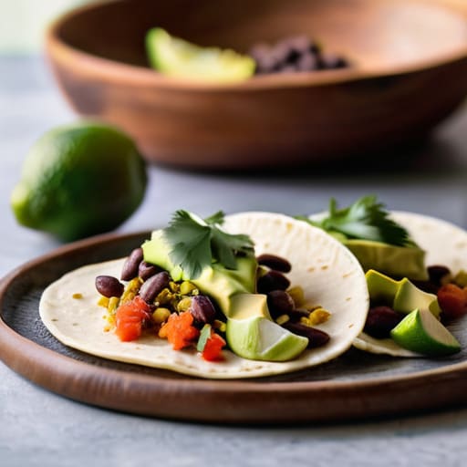 Zesty Avocado and Black Bean Tacos.